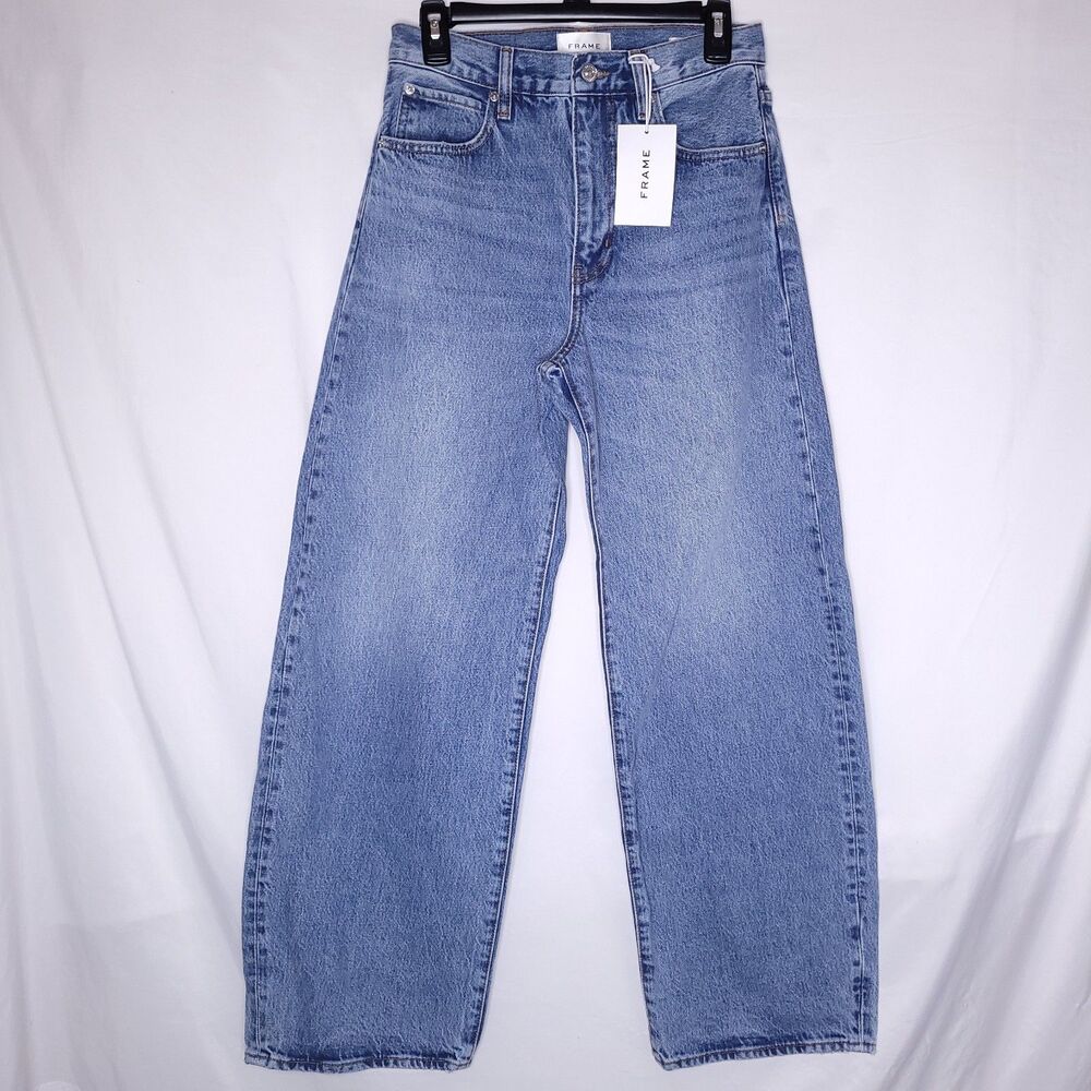 Frame The Bow Jeans 26 High Rise Curved Leg NWT